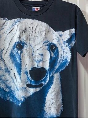 90s Polar Bear Wildlife Shirt L Vintage Single Stitch